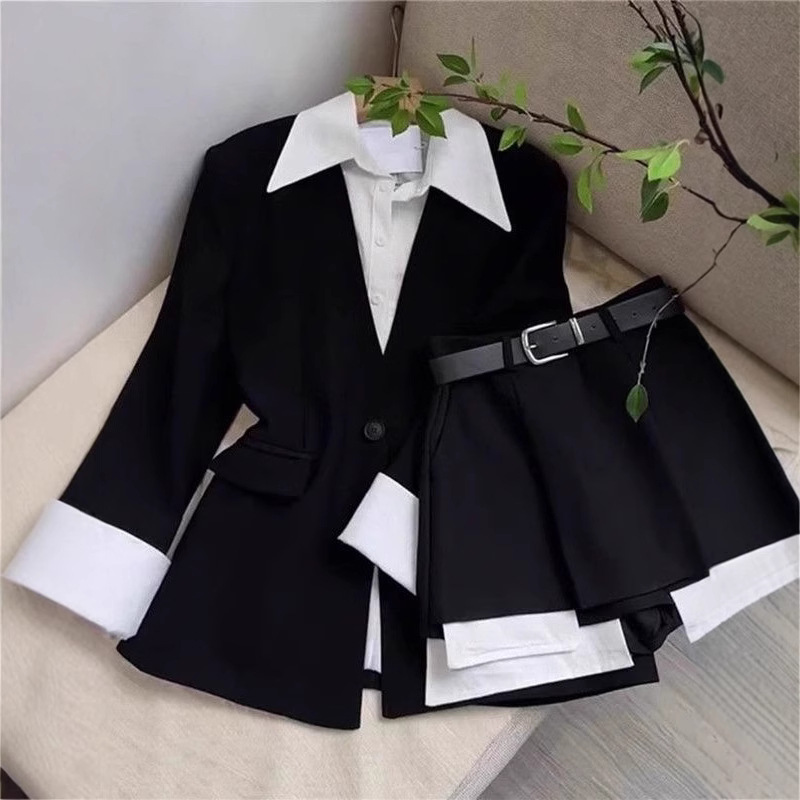 Sewing Jackets - طقم تنورة نسائي من قطعتين، سترة