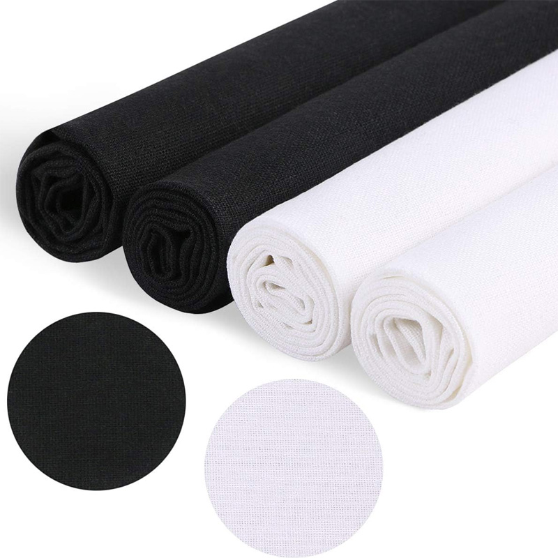 Sewing Embroidery Fabric - 4 قطع من قماش الكتان، قماش