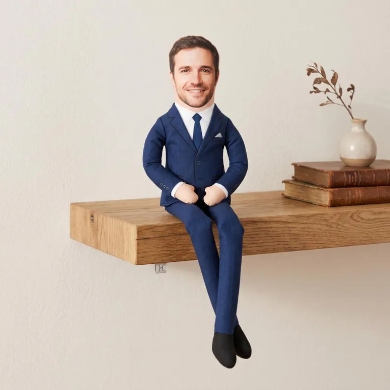 Sewing Custom - دمية قطيفة مخصصة بصورة الأب، تصميم