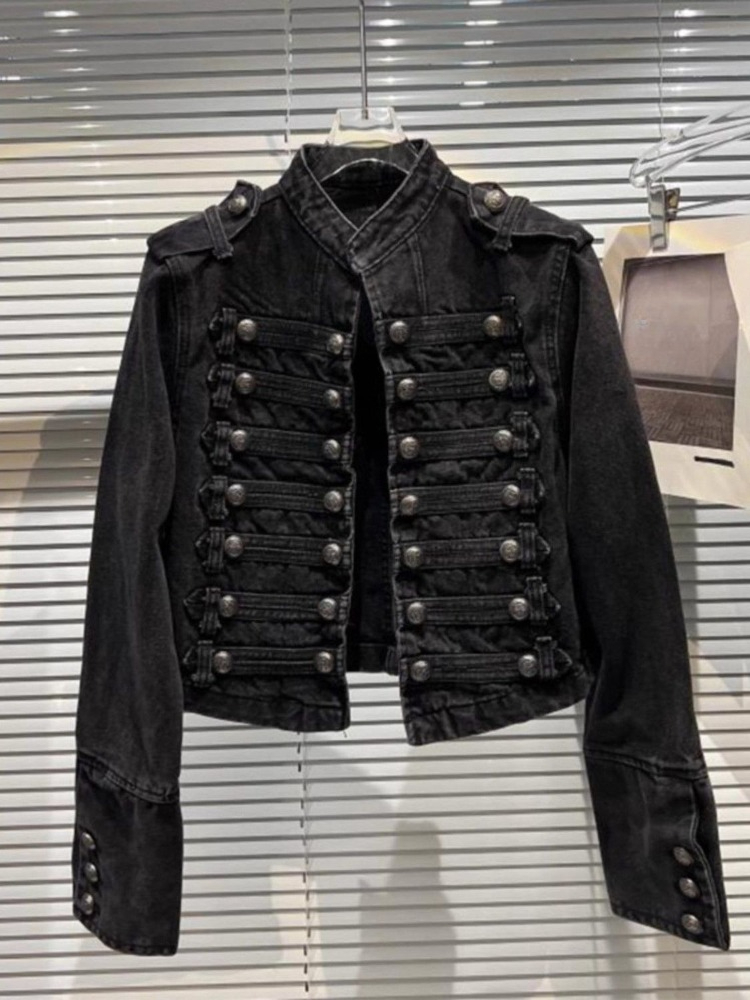 Sewing Jackets - جاكيت دنيم أمريكي عتيق الطراز بأكمام