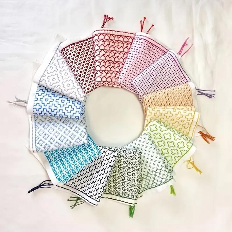 Sewing Embroidery Fabric - 9/32 قطعة الموضوع والإبر الدنيم النسيج