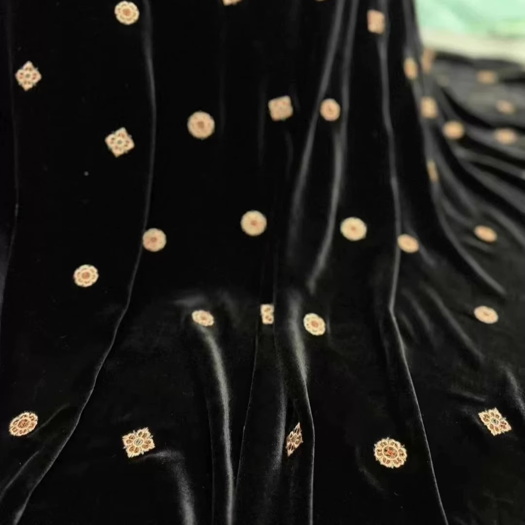 135 سنتيمتر واسعة أسود أخضر مط - مراجعة Sewing Embroidery Fabric وسعره