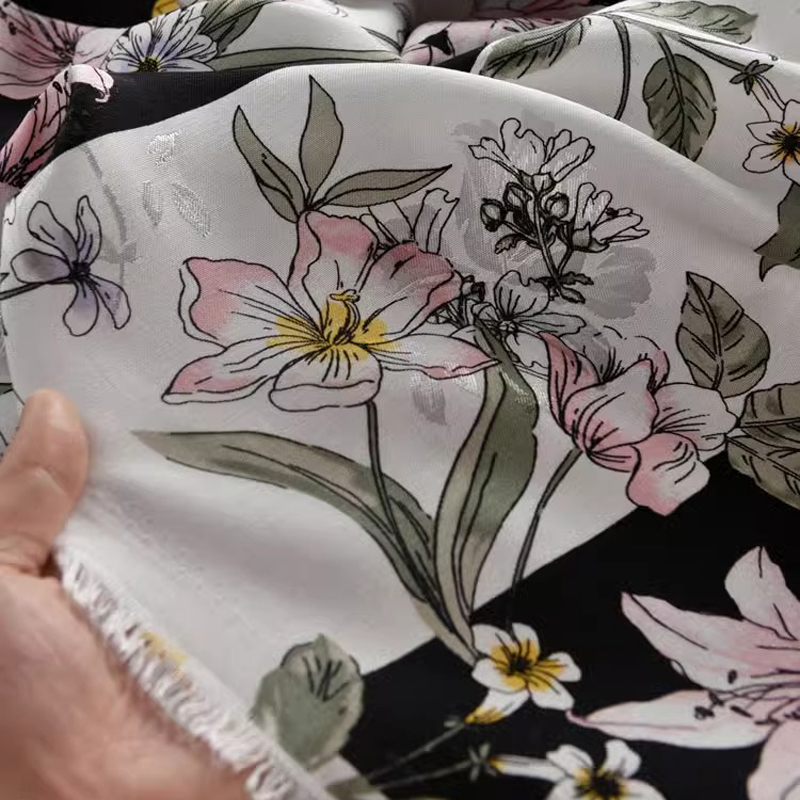قماش قطني مطبوع بشريط ، أزهار  - مراجعة Sewing Jackets وسعره