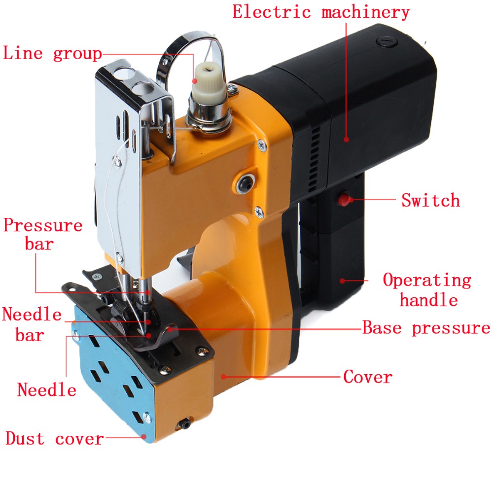 آلة خياطة كهربائية لإغلاق الأك - مراجعة Industrial Textile Sewing Machine وسعره