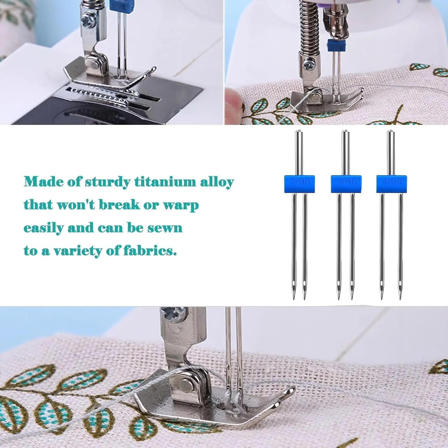إبر خياطة مزدوجة عالمية الاستخ - مراجعة Twin Needle Stretch وسعره