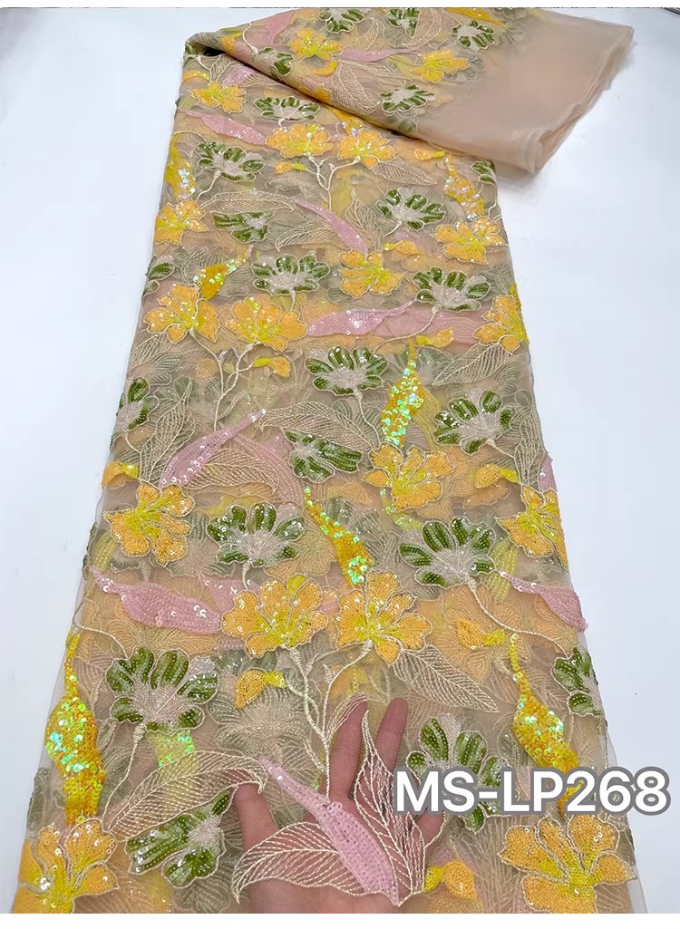 1 ياردة من قماش تلّا الفاخر ال - مراجعة Sewing Embroidery Fabric وسعره